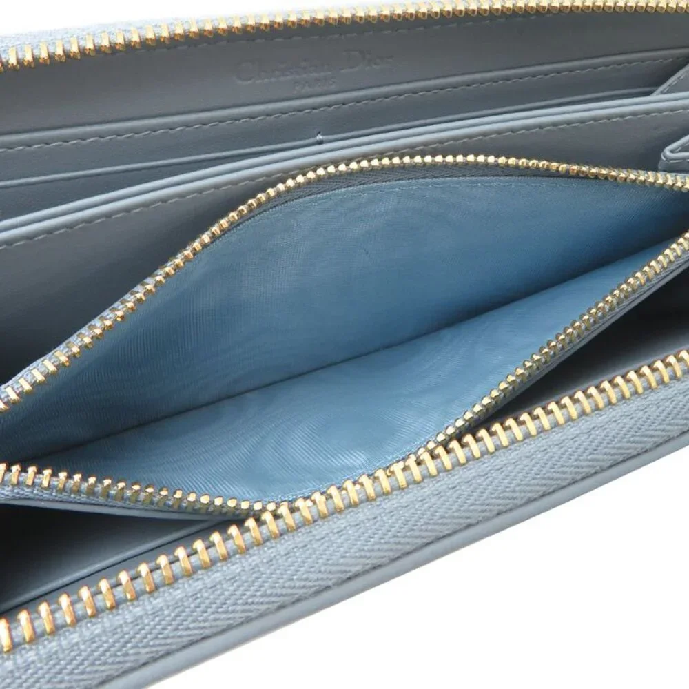 Christian Dior Long Lady Dior Gray Wallet